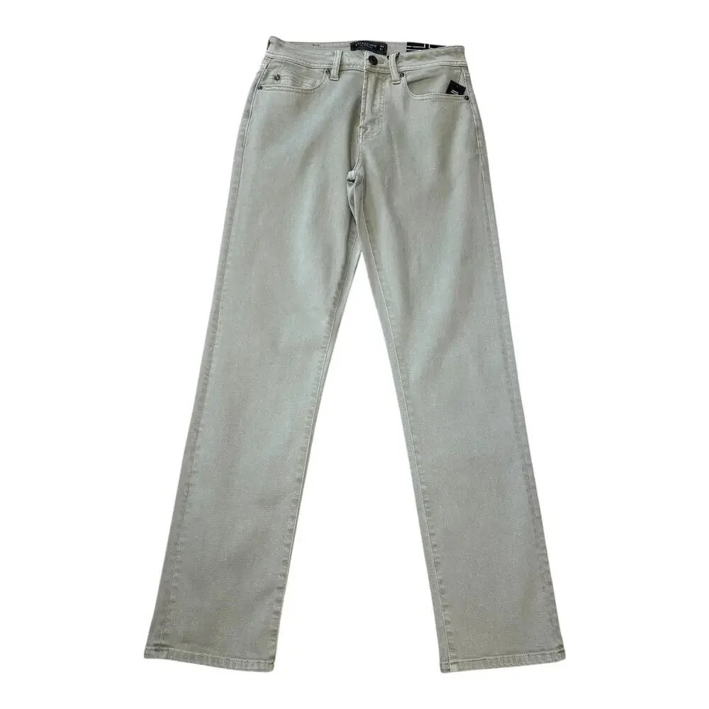 NEW Liverpool Men’s Relaxed Straight Jeans Green Size 28X32 Stretch Denim NWT